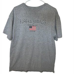 Eureka Springs Arkansas American Flag T-shirt Size XL